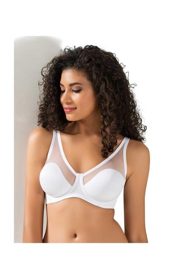 Le Jardin 9200 Linda (Beyaz) Toparlayıcı Soft (B-C) Tül Cup Sütyen - Image 1