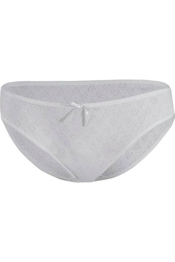 Özten Kadın Yüzde 100 Pamuklu Kalpli Bikini Külot 6 Adet - Image 1