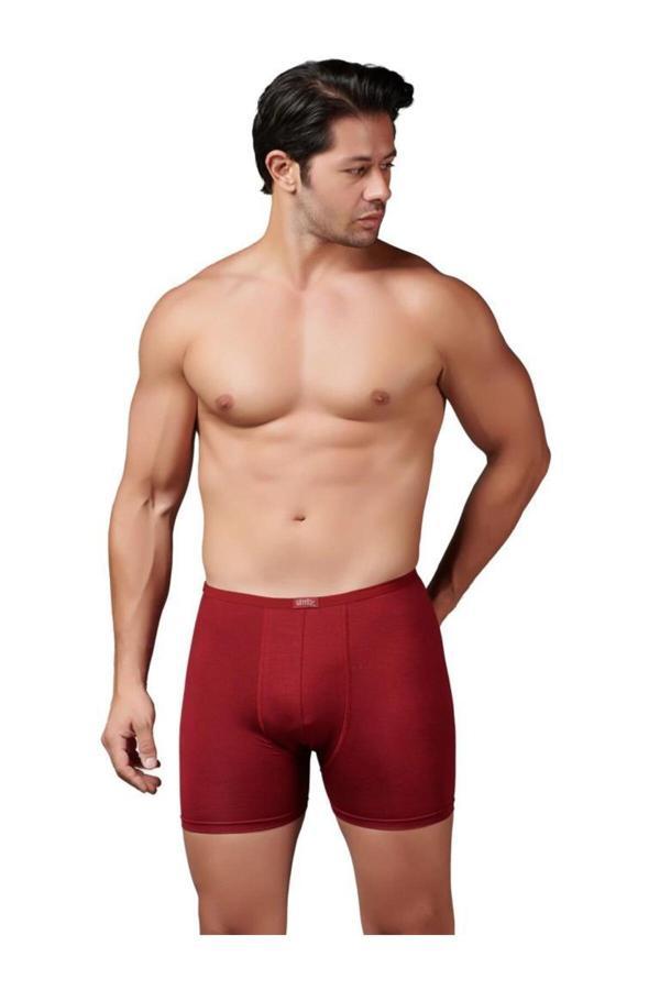 Gümüş 6 Adet Gümüş Erkek Bambu İnce Bel Elastan Boxer 8007 - Image 1