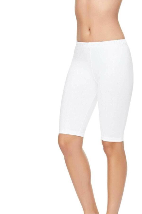 Tutku 2 Adet Beyaz Renk Modal Kısa Tayt - Image 1