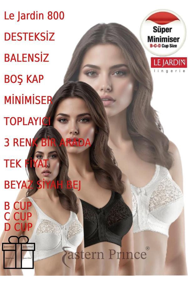 Le Jardin 800 Sütyen Desteksiz Balensiz Süper Minimiser Toparlayıcı Üçü Bir Arada B, C, D Cup - Image 1