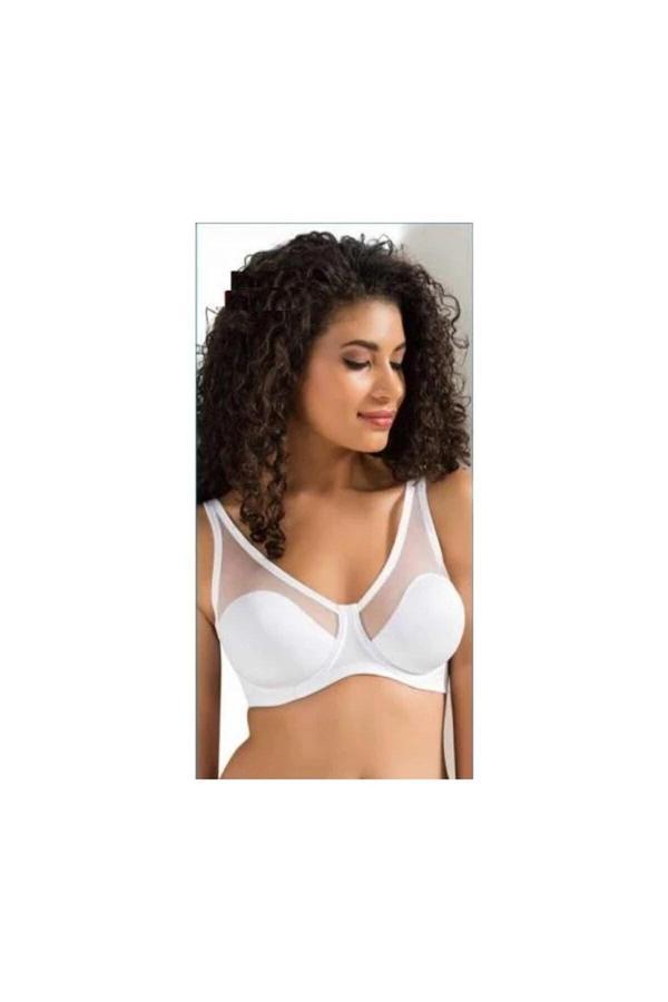 Le Jardin Kadın Beyaz Toparlayıcı Soft Tül Cup Sütyen 9200 - Image 1