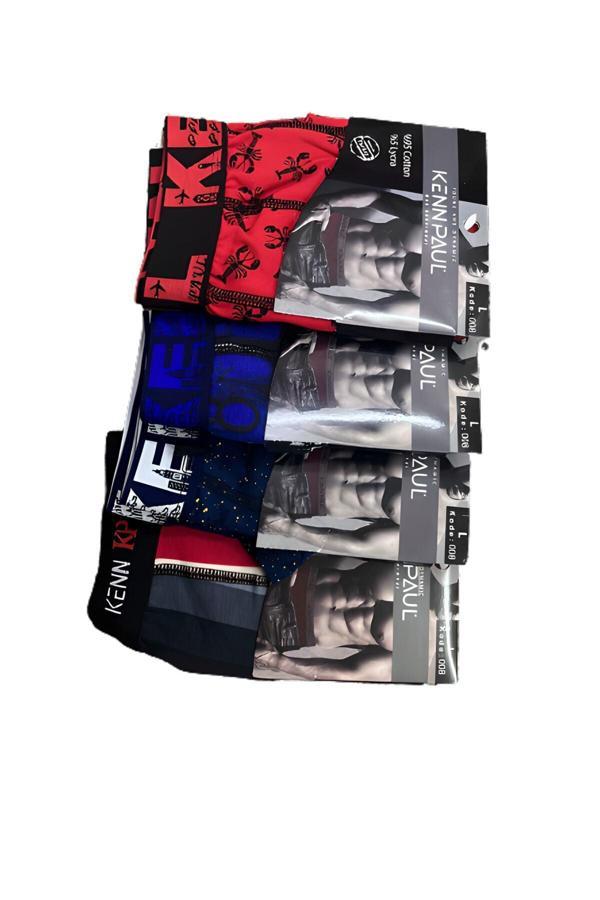 Kenn Paul Kenn Paul 12 Adet Desenli Likralı Boxer - Image 1