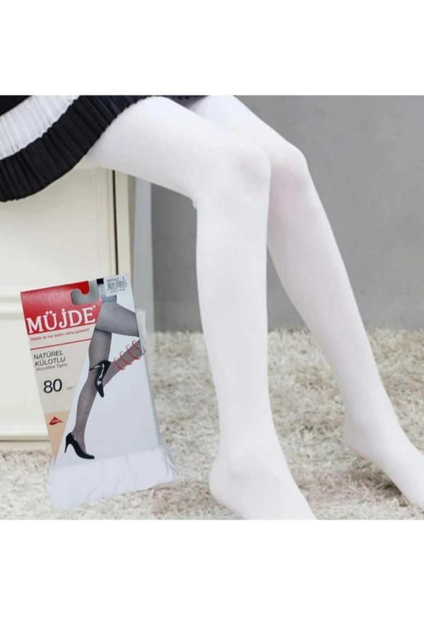 Müjde 80 Denye Kalın Naturel Külotlu Çorap - Image 1