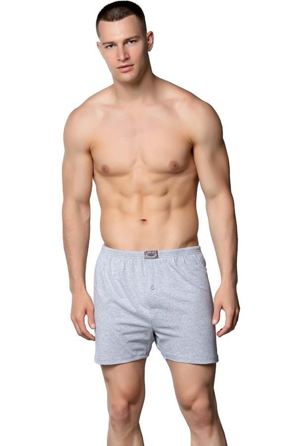 Sedef Yıldızı Erkek Penye Boxer Gri - Image 1