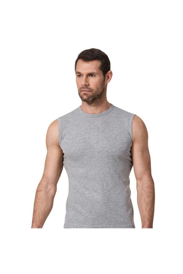 Namaldı Erkek Gri Ribana Sıfır Kol Atlet 119 - Image 1