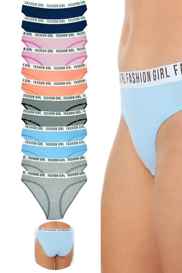 Tutku Çorap Hediyeli 12'Li Paket 0540 Hera Bikini Bikini Külot Karışık Renk - Image 1