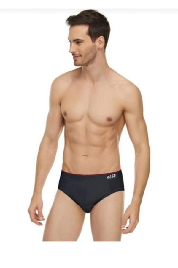 Tutku Erkek Siyah Kemerli Elestan Slip Karışık Renkler 6Lı Paket - Image 1