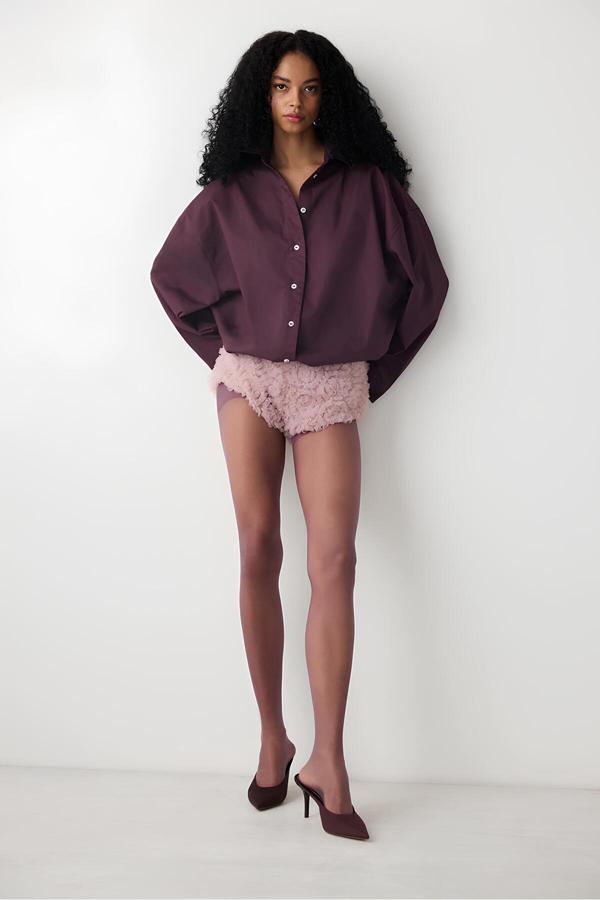 Daymod Lady Fity 15 Denye Mürdüm Parlak Ince Külotlu Çorap - Image 1