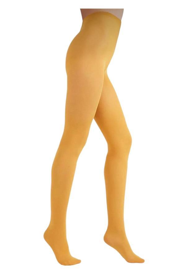 Penti Safran Hardal Sarısı Mikro 40 Opak Mat Külotlu Çorap - Image 1