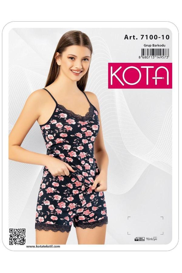 Kota 7100 İp Askılı Baskılı Şortlu Takım - Image 1