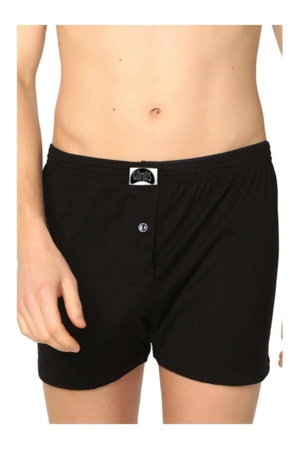 Gümüş Erkek Düğmeli Penye Boxer 6Lı Paket 4020 - Image 1