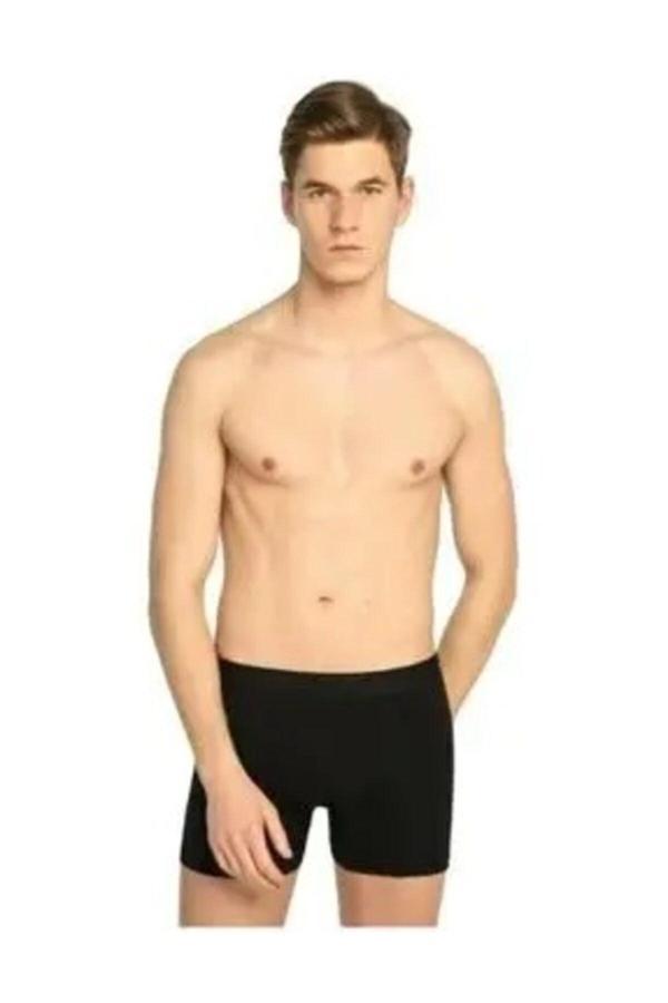Tutku Erkek Siyah Elastan Likralı Boxer 6'Lı Paket Ter011406 - Image 1