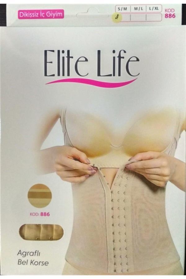 Elite Life Kadın Siyah Agraflı Kopçalı Bel Korse - Image 1
