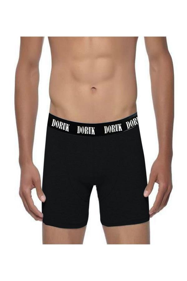 Doruk Erkek Siyah Renk Beli Lastikli Tekli Boxer - Image 1