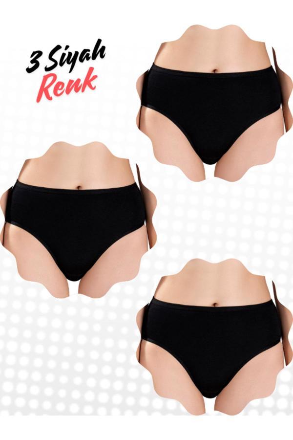 Berrak Yüksek Bel Bato Tarzında Bikini 3 Lü Adet Ekonomik Set (Ultra Kalitededir) - Image 1