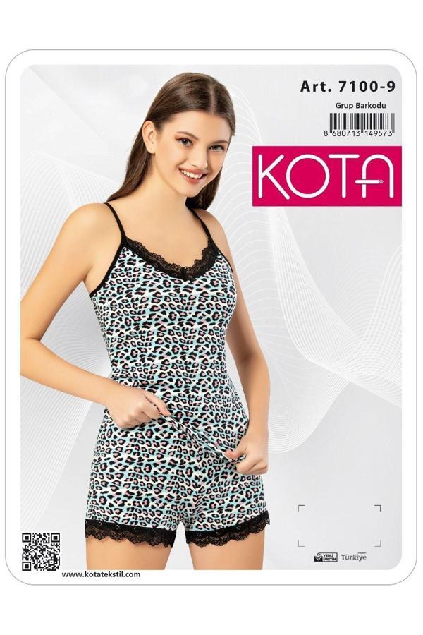 Kota 7100 İp Askılı Baskılı Şortlu Takım - Image 1