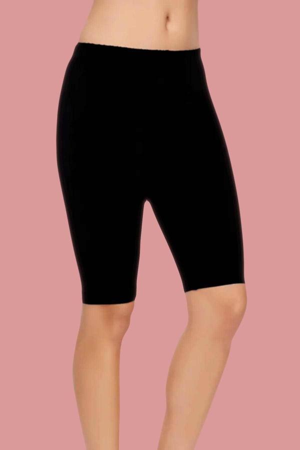 Tutku Kadın Siyah Kısa Tayt 3'Lü Paket - Image 1