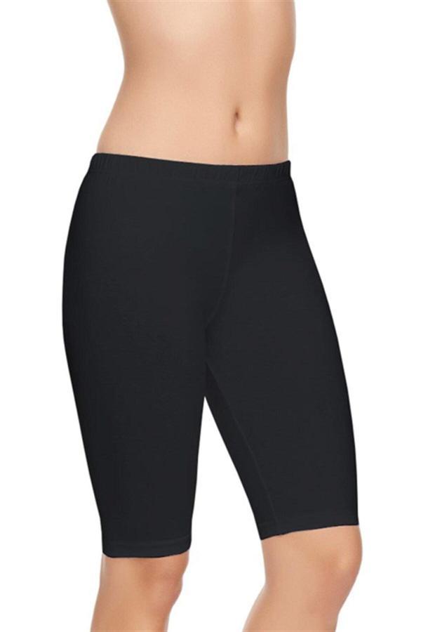 Tutku Modal Likralı Diz Üstü Kısa Tayt Kadın Pamuk Elastan Elt 2103 - Image 1