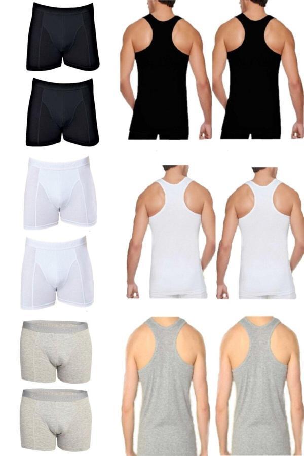 Tutku Erkek 6 Adet Sporcu Atlet 6 Adet Elastan Boxer - 12Li Paket - Image 1
