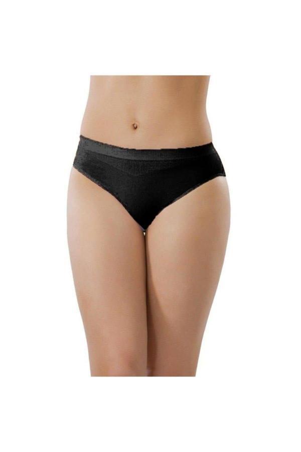 Layza Form 6 Adet Siyah Renk Dikişsiz Slip Külot - Image 1