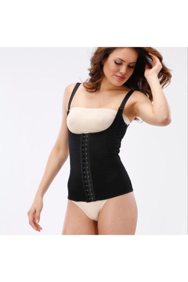 Elite Life Kadın Siyah Agraflı Atlet Bel Korse Toparlayıcı Ve Sıkılaştırıcı Korse 975 - Image 1