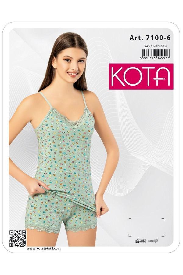 Kota 7100 İp Askılı Baskılı Şortlu Takım - Image 1