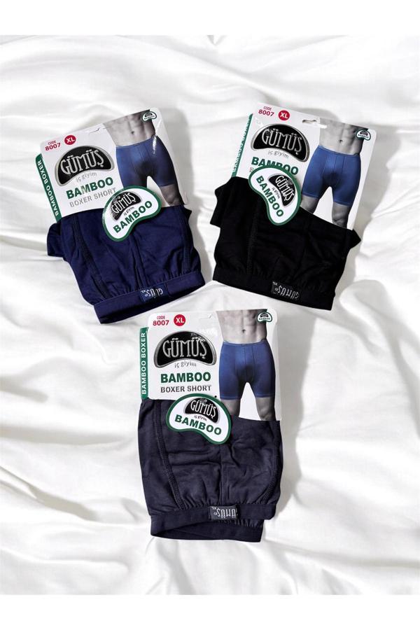 Gümüş 3 Lü Gümüş Bambu Erkek Boxer - Image 1