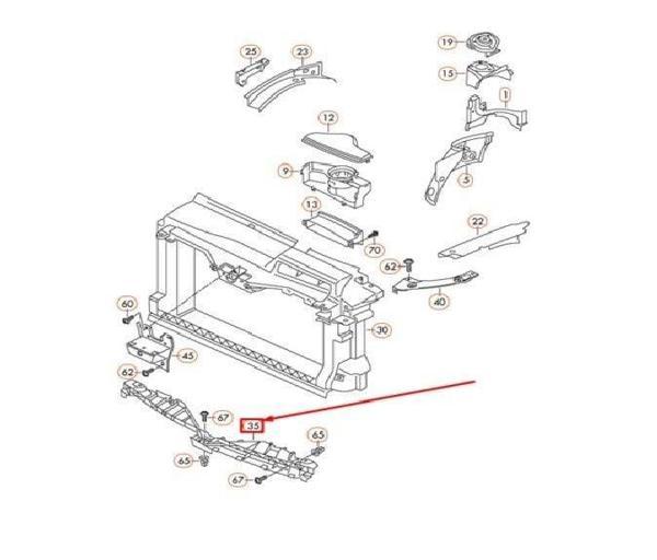 Volkswagen Scirocco Ön Panjur İç Destek 2015 Sonrası Uyumlu - Image 1