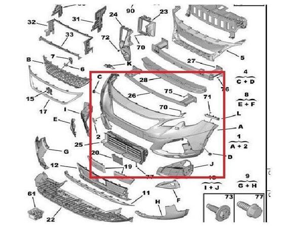 Peugeot 3008 Sonrası Ön Tampon Beyaz Boyalı 2016 Sonrası Uyumlu - Image 1