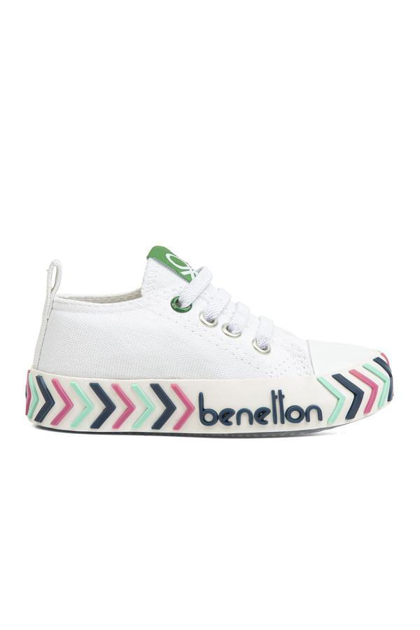 Benetton® | BN-30640 - 3394 Beyaz Yeşil - Çocuk Spor Ayakkabı - Image 1