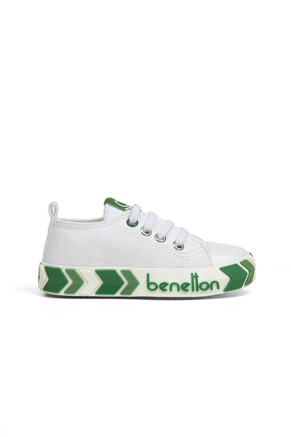 Benetton® | BN-30642 - 3394 Beyaz Yeşil - Çocuk Sneakers - Image 1
