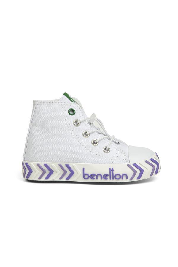 Benetton® | BN-30644 - 3394 Beyaz Lila - Çocuk Spor Ayakkabı - Image 1