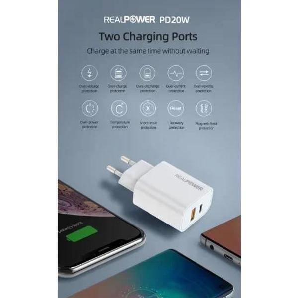 Realpower 20W Seyahat Şarj Aleti Rp-Cg20At - Image 1