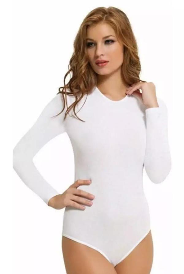 3 Adet Anıt Bayan Likralı Uzun Kollu Çıtçıtlı Body 4058 - Image 1