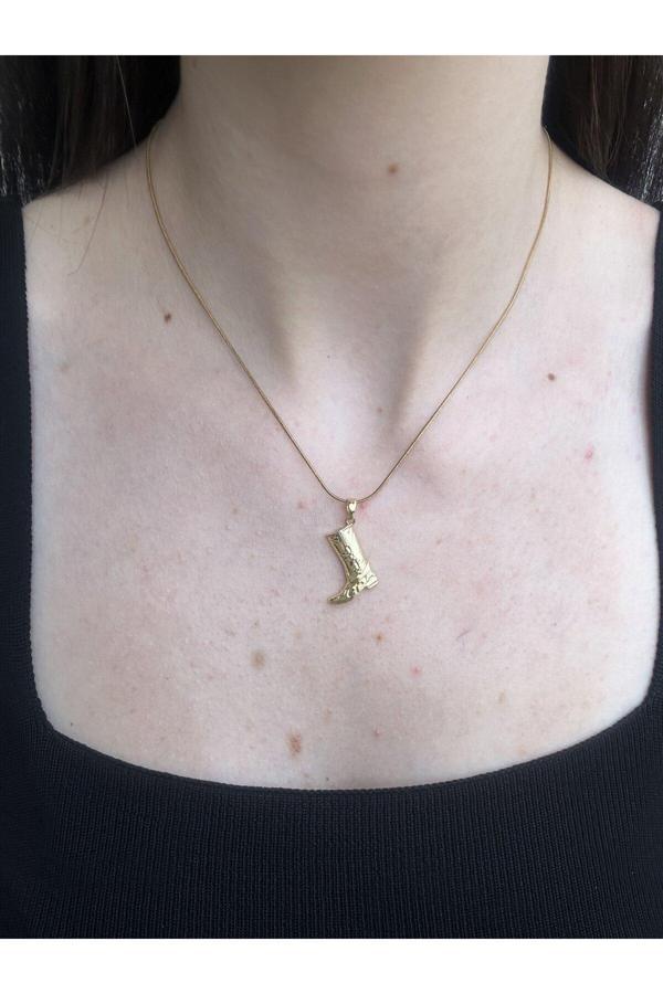 Atelier Emine Gold Kovboy Çizmesi Kolye - Image 1