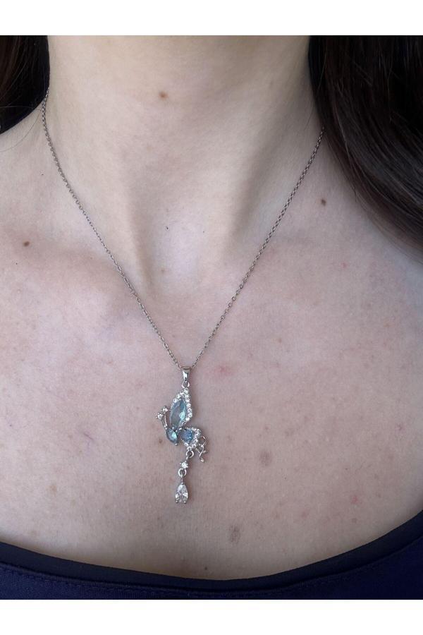 Atelier Emine Mavi Kelebek Kolye - Image 1