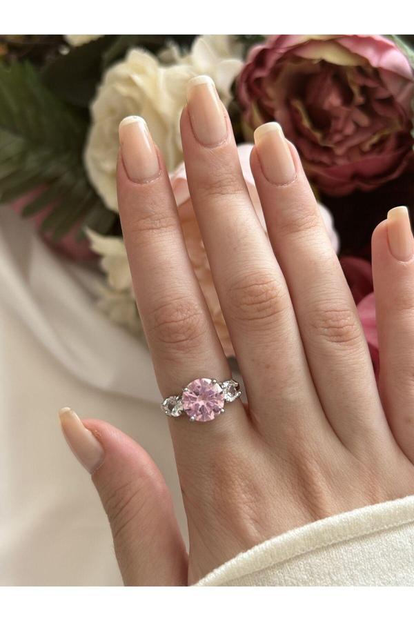 Atelier Emine Pembe Zirkon Taş Yüzük - Image 1