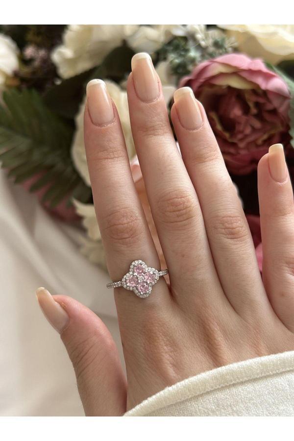 Atelier Emine Zirkon Pembe Yonca Yüzük - Image 1
