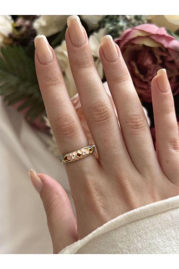 Atelier Emine Mineli Pembe Çiçek Detay Yüzük - Image 1