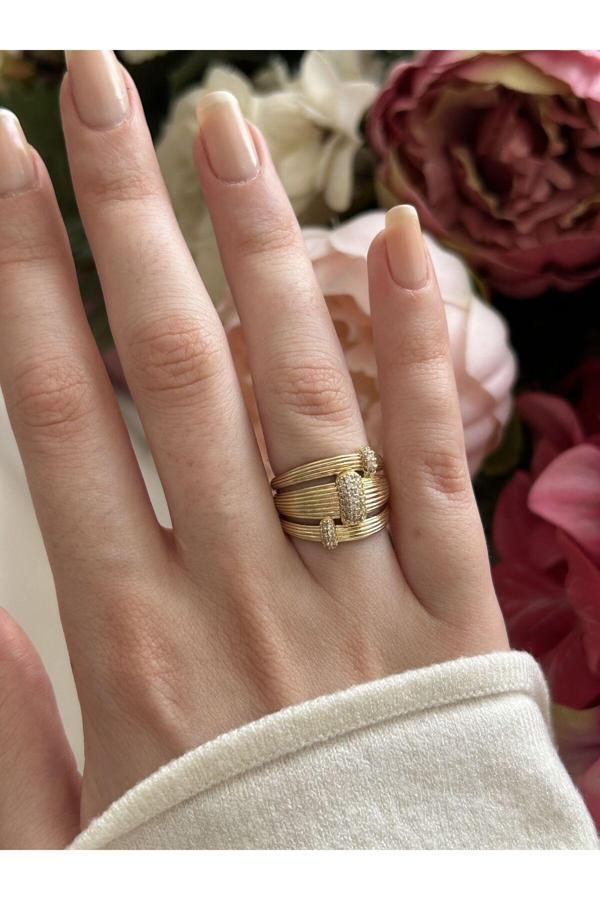 Atelier Emine Altın Renk Sarmal Yüzük - Image 1