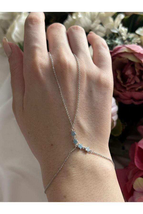 Atelier Emine Mavi Çiçek Detay Şahmeran - Image 1