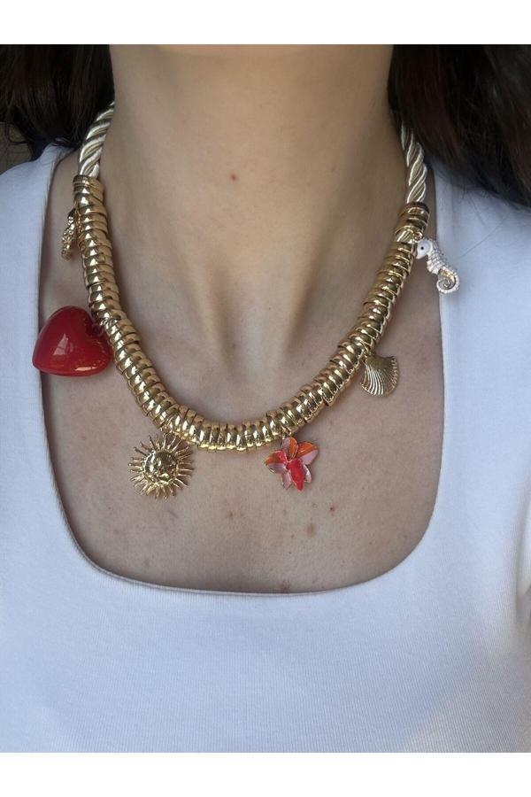 Atelier Emine Halat Detaylı Charm Kolye - Image 1