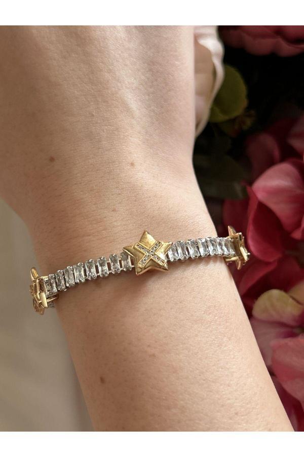 Atelier Emine Gold Yıldız Detay Su Yolu Bileklik - Image 1