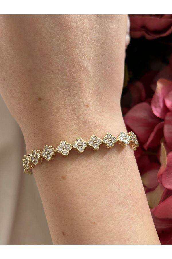 Atelier Emine Zirkon Yonca Tam Tur Bileklik - Image 1