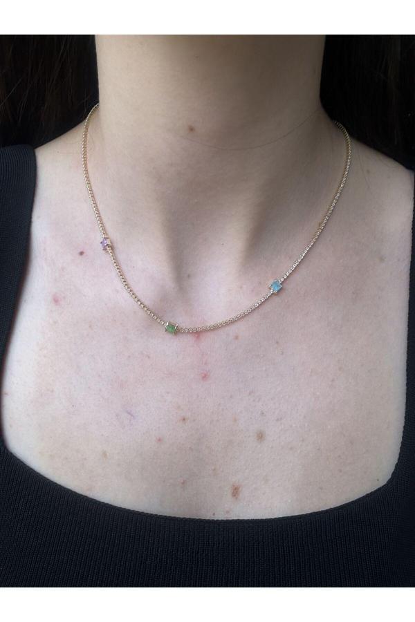 Atelier Emine Renkli Baget Detaylı Su Yolu Kolye - Image 1