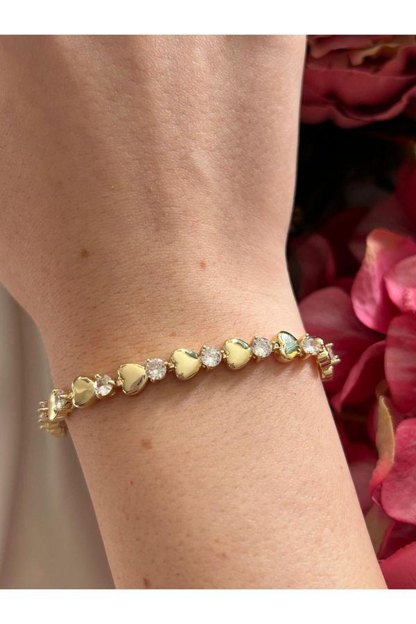 Atelier Emine Zirkon Detaylı Kalp Bileklik - Image 1