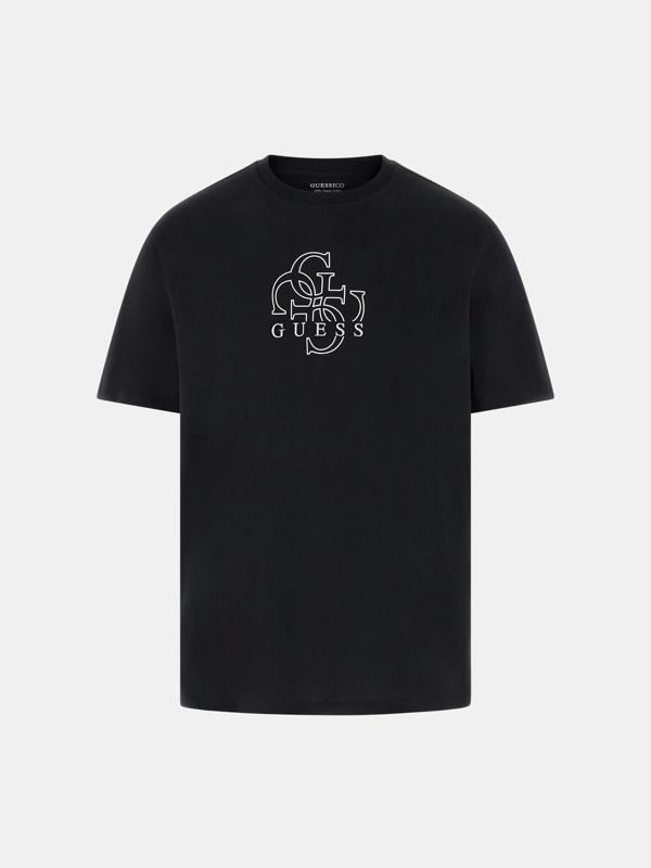 Guess Quattro Erkek Siyah Regular Fit T-Shirt M5BI76I3Z14-JBLK - Image 1