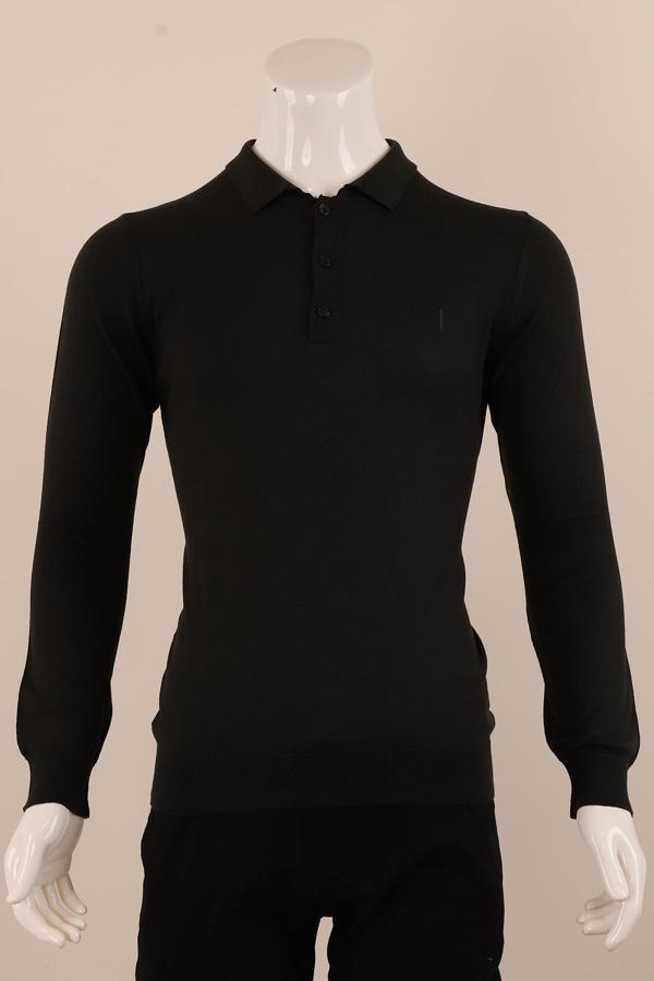 Slim Fit Yünlü Düğmeli Triko - Image 1