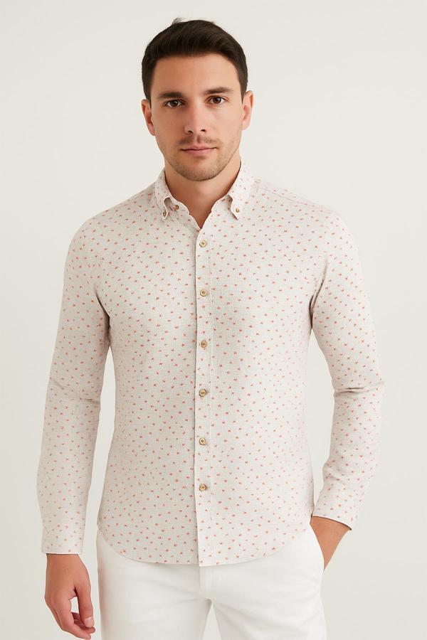 Uzun Kol Slim Fit Gömlek - Image 1